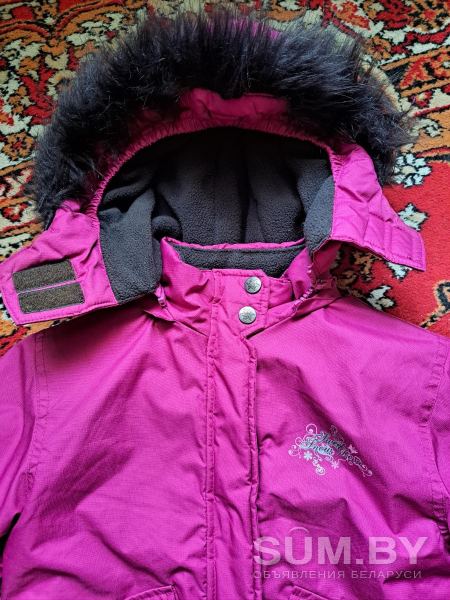 Куртка бордовая на 2.5-4г с капюшоном с мехом, на холодную осень-зиму объявление Продам уменьшенное изображение 