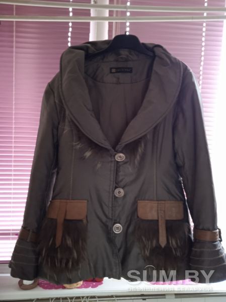 Куртка с песцовой опушкой, женская, короткая 48-50(М) объявление Продам уменьшенное изображение 