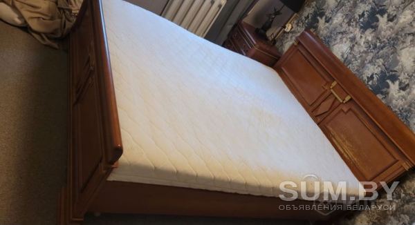 Кровать массив дуба с матрасом ортопедическим объявление Продам уменьшенное изображение 