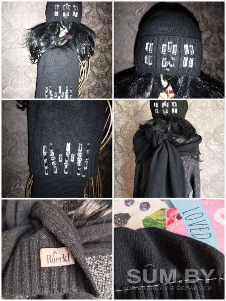 Шапочка деми и комплект ( шапка+шарф) р-р 56-58 объявление Продам уменьшенное изображение 