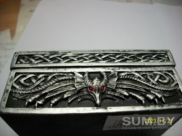 Шкатулка для драгоценностей серебряный дракон символ года тяжелая объявление Продам уменьшенное изображение 