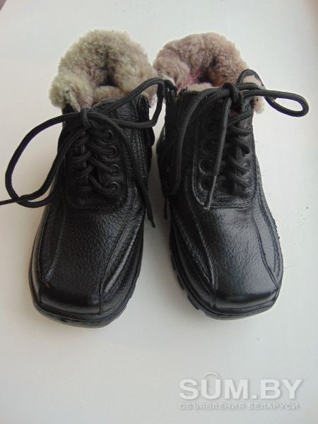Детские зимние ботиночки из натуральной кожи на зимнем меху для мальчика размер 28 объявление Продам уменьшенное изображение 