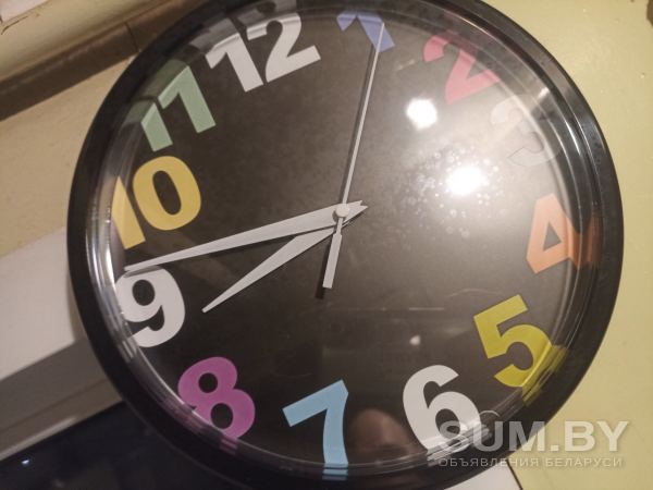 Часы настенные большие цифры круглые 23 см объявление Продам уменьшенное изображение 