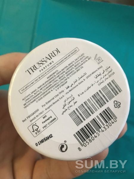 Парфюмированная вода Trussardi Pure Jasmine объявление Продам уменьшенное изображение 