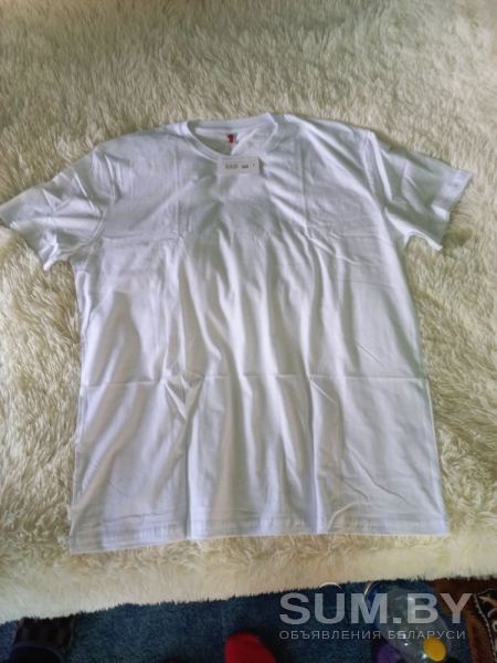 Майка футболка большая белая рр 52-54 от 175 см хлопок 100% объявление Продам уменьшенное изображение 
