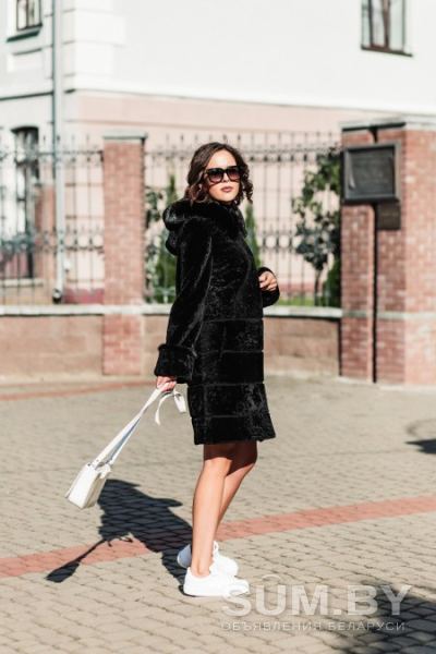 Пальто Мехофф женское 48 L черное натуральный мех объявление Продам уменьшенное изображение 