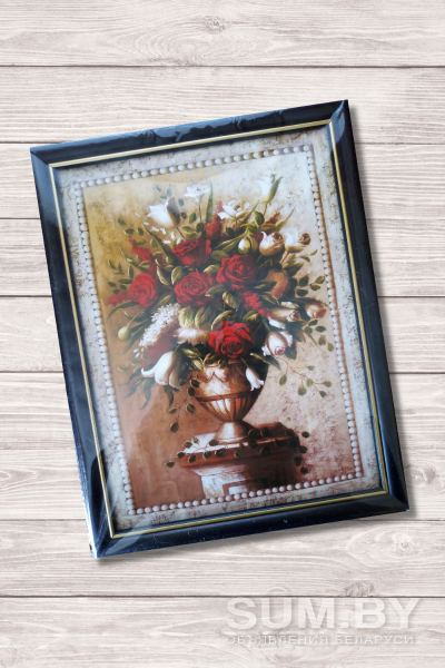 КАРТИНА, изящный натюрморт с цветами в вазе объявление Продам уменьшенное изображение 