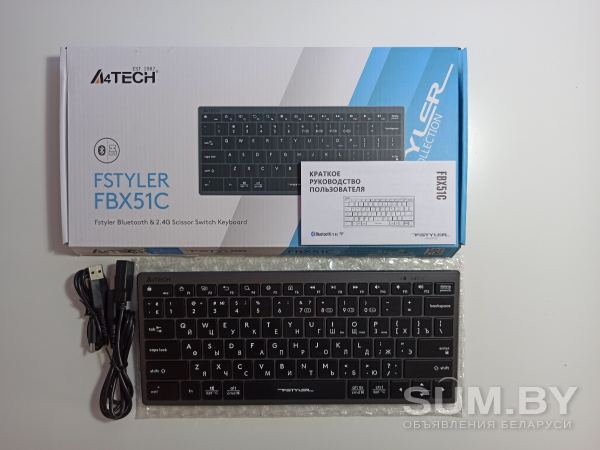 Клавиатура A4Tech FSTYLER FBX51C Bluetooth/Радио объявление Продам уменьшенное изображение 