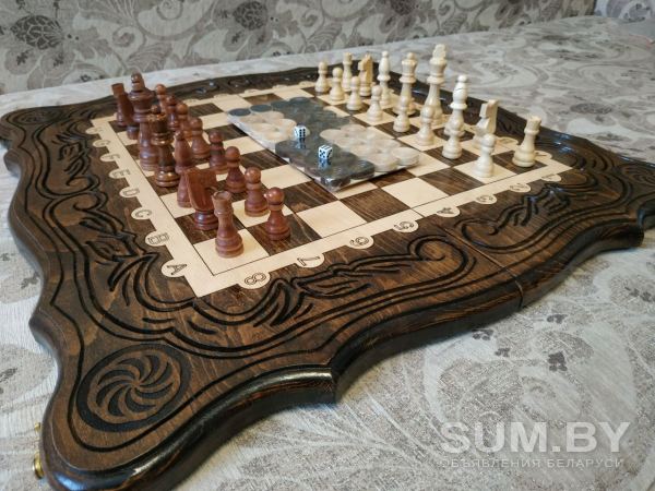 Hарды + шахматы из натурального дерева ручной работы 60 х 60 см объявление Продам уменьшенное изображение 
