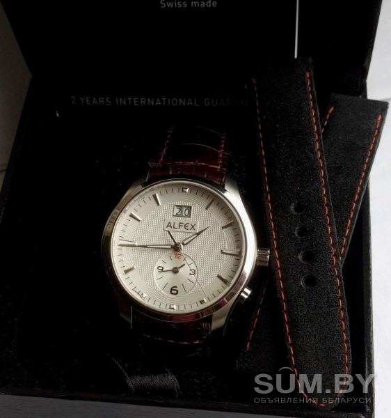 Мужские часы Alfex swiss made кварц, 42mm, GMT, большая дата объявление Продам уменьшенное изображение 