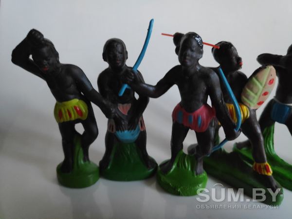 Набор солдатиков африканцев (6 штук) резина каучук объявление Продам уменьшенное изображение 