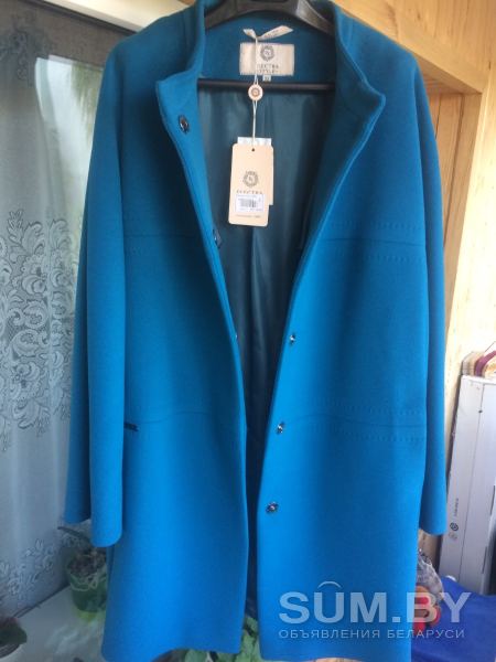 Пальто Electrastyle женское демисезонное, бирюзового цвета, размер 50-52 объявление Продам уменьшенное изображение 