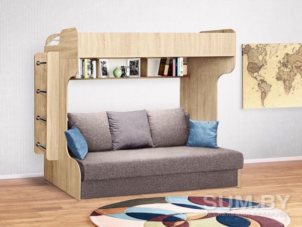 Двухярусная кровать с диваном внизу объявление Продам уменьшенное изображение 