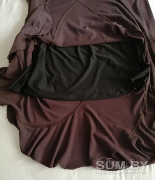 Красивая коричневая юбка, р-р 54-56 (замеры ниже) объявление Продам уменьшенное изображение 