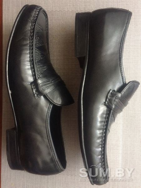 Туфли (лоферы) новые мужские кожаные черные, 46, Индия объявление Продам уменьшенное изображение 