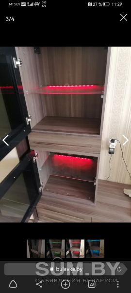 Навесной шкаф с подсветкой. Black Red White объявление Продам уменьшенное изображение 