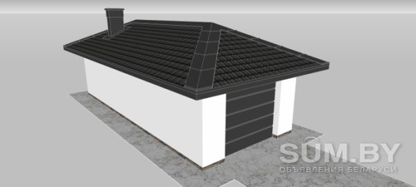 Проект гаража 5х6 и бани 5х6 = 5х12 в Колодищах объявление Услуга уменьшенное изображение 