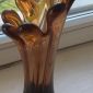 Винтажная ваза из коричневого стекла объявление Продам уменьшенное изображение 2