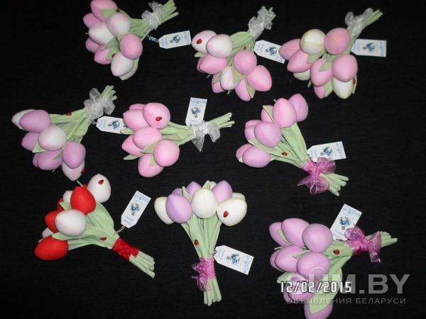 Текстильные тюльпаны объявление Продам уменьшенное изображение 