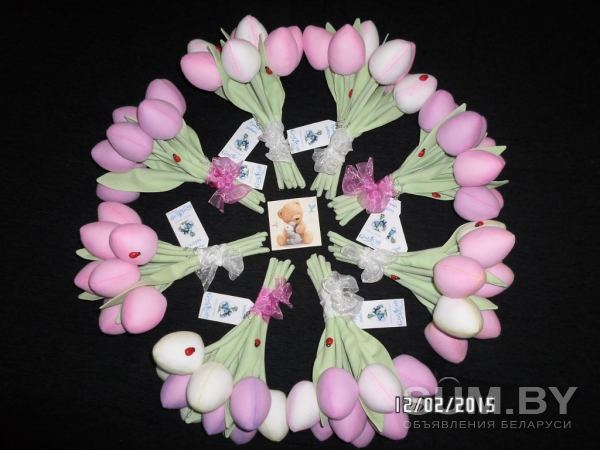 Текстильные тюльпаны объявление Продам уменьшенное изображение 