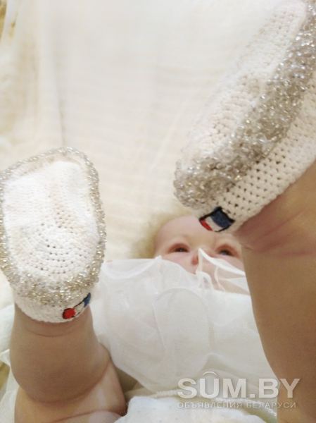Подарок для новорожденного - пинетки ручной работы объявление Продам уменьшенное изображение 