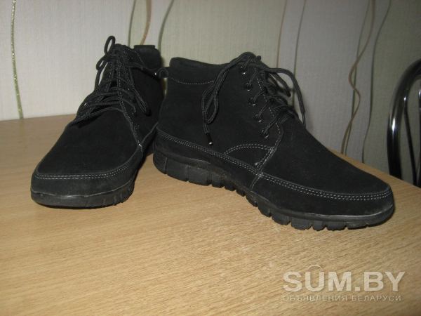 Ботинки чёрные замшевые