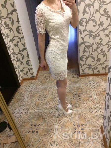 Кружевное белое платье объявление Продам уменьшенное изображение 