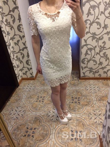 Кружевное белое платье объявление Продам уменьшенное изображение 