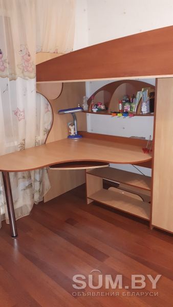 Детская кровать-чердак с совмещенным столом и шкафом объявление Продам уменьшенное изображение 