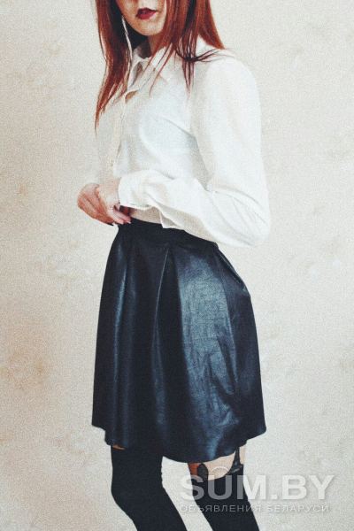 Чёрная кожаная юбка объявление Продам уменьшенное изображение 
