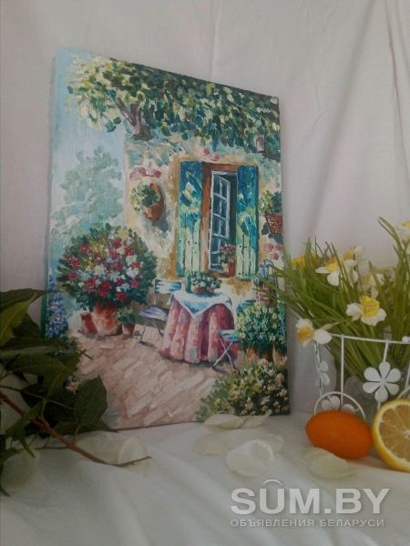 Картина''Во дворике'' объявление Продам уменьшенное изображение 
