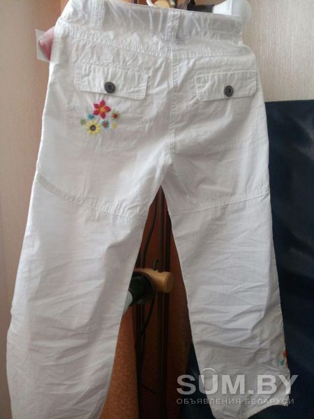 Штаны летние белые с вышивкой новые Topolino новые объявление Продам уменьшенное изображение 