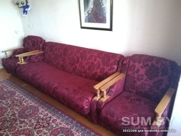 Мягкий уголок (диван + 2 кресла) объявление Продам уменьшенное изображение 