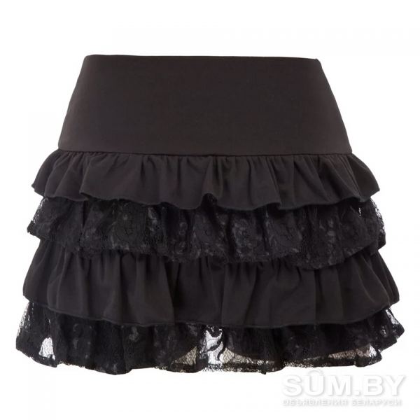 Стильная Мини-юбка винтажная с эластичным поясом и кружевом объявление Продам уменьшенное изображение 