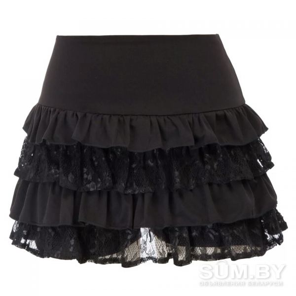 Стильная Мини-юбка винтажная с эластичным поясом и кружевом объявление Продам уменьшенное изображение 