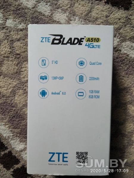 ZTE Blade, A510 4G lite объявление Продам уменьшенное изображение 