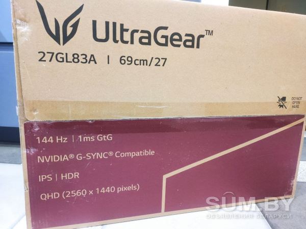 Монитор LG UltraGear 27GL83A-B объявление Продам уменьшенное изображение 