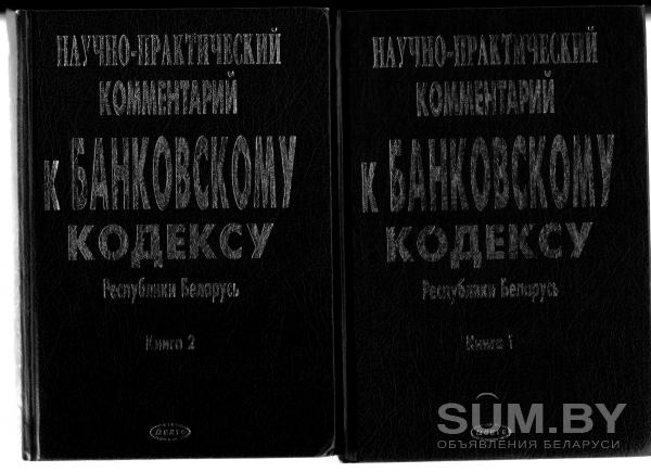 Комментарий к Банковскому кодексу Республики Беларусь в двух книгах объявление Продам уменьшенное изображение 