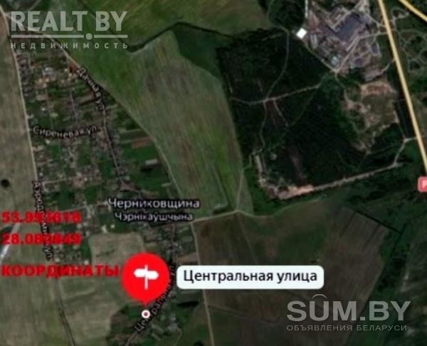 Продается ровный земельный участок 1, 5 км от г. Смолевичи, 35 км от МКАД в д. Черниковщина на ул. Центральной объявление Продам уменьшенное изображение 