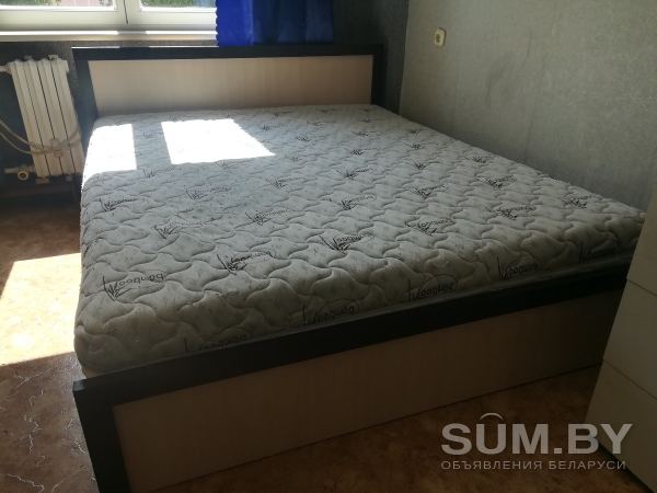 Продам кровать двуспальную 203х167см , б/у год, матрас в комплекте объявление Продам уменьшенное изображение 