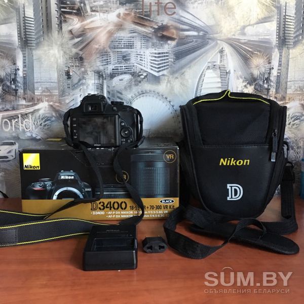 Зеркальный фотоаппарат Nikon D3400 + подарки (ТОРГ) объявление Продам уменьшенное изображение 