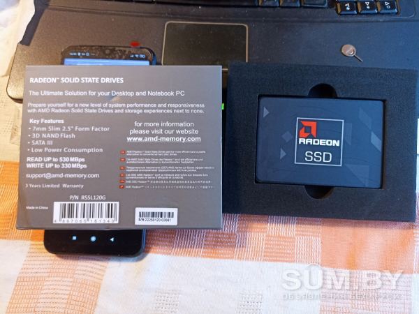 Radeon ssd 120 Gb диск для ноута 7mm slim sata 3 объявление Продам уменьшенное изображение 