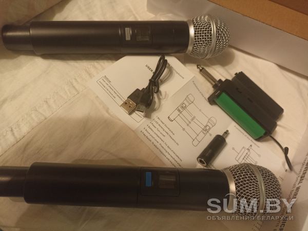 Микрофон 2шт беспроводные радики с АКБ объявление Продам уменьшенное изображение 