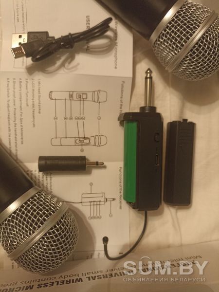 Микрофон 2шт беспроводные радики с АКБ объявление Продам уменьшенное изображение 