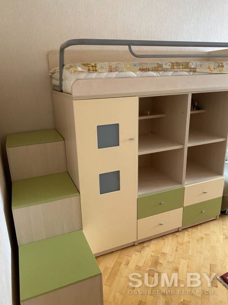 Продам кровать (д/подростка) + шкаф - корпусная мебель объявление Продам уменьшенное изображение 