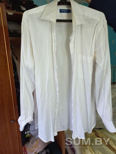 Рубашка мужская белая 41 ворот спина 80 см