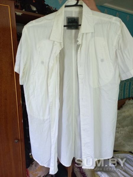 Рубашка мужская с коротким рукавом 41 ворот спина 78см