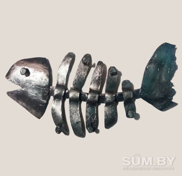 Ключница Рыбий скелет вешалка кованая . Подарки для мужчин, ручной работы объявление Продам уменьшенное изображение 