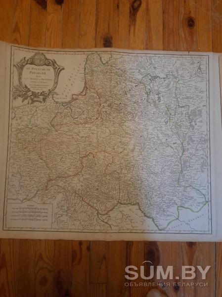 Антикварная карта Речи Посполитой, 1752 г объявление Продам уменьшенное изображение 