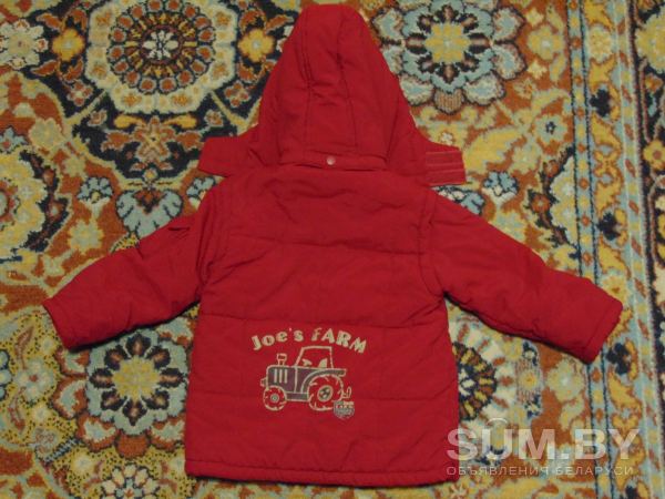 Курточка красная зимняя утеплённая детская Тополино, Б/у, в хорошем состоянии, 25 рублей объявление Продам уменьшенное изображение 